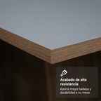 Juego de Comedor Aspen con 4 Sillas Marrón/Gris/Plateado