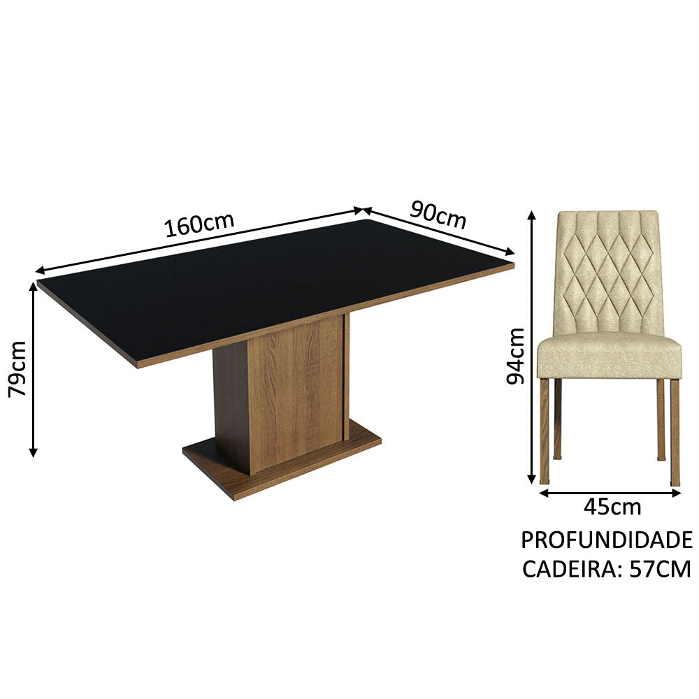 Juego de Comedor Hanna con 6 Sillas