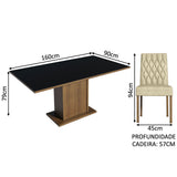 Juego de Comedor Hanna con 6 Sillas