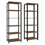 Armario Estante Organizador Multiuso Madesa con 10 Niveles 118 cm Marrón/Negro