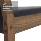 Juego de Comedor Aline con 4 Sillas - Encimera Cuadrada de Cristal Marrón/Negro