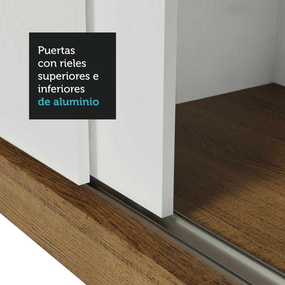 Closet Reno 3 Puertas Corredizas 2 Espejos