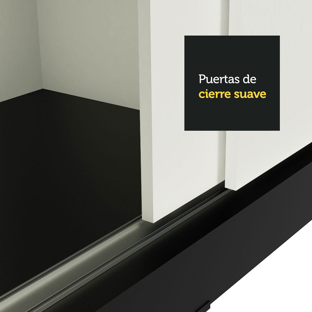 Closet Reno 3 Puertas Corredizas 2 Espejos