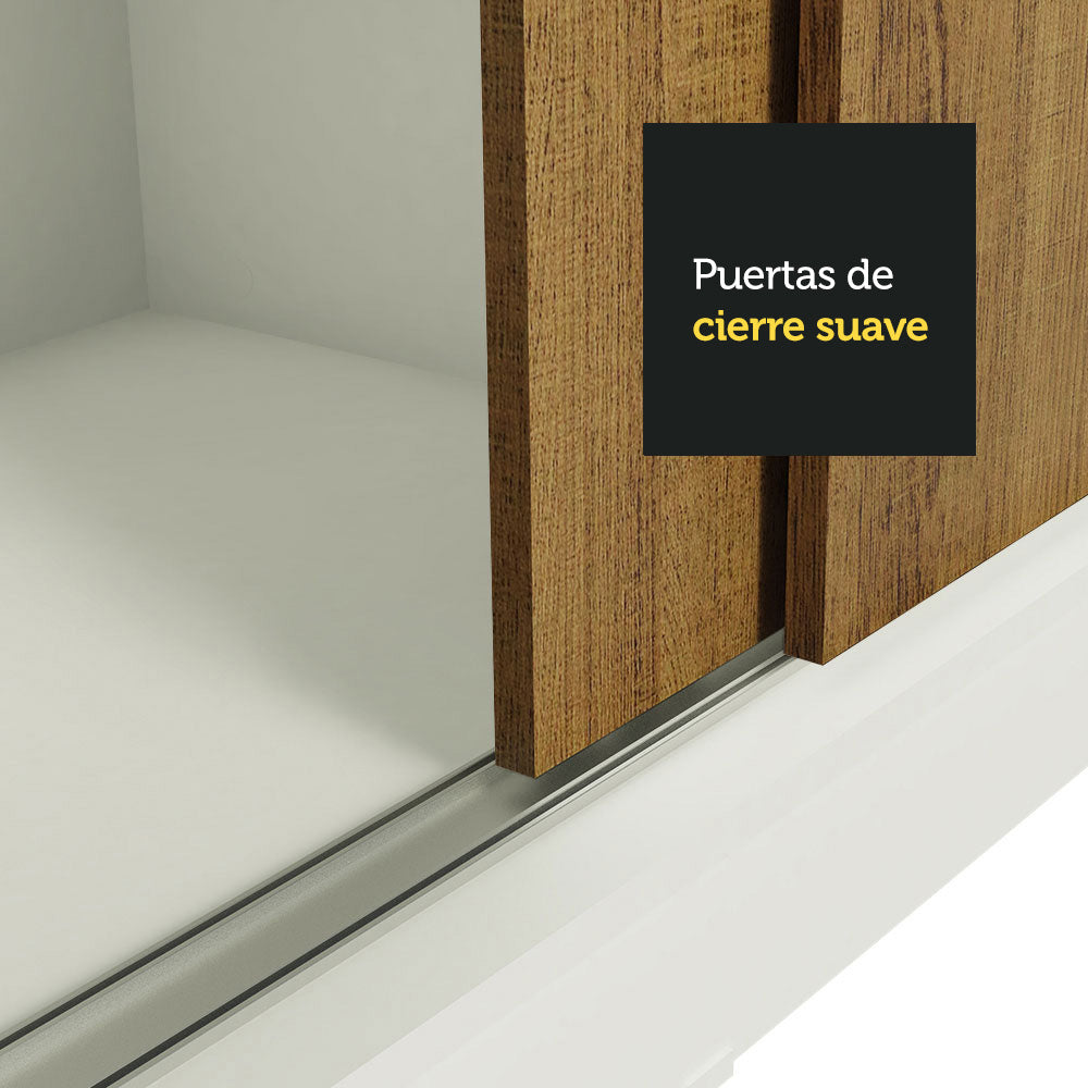 Closet Reno 3 Puertas Corredizas 2 Espejos