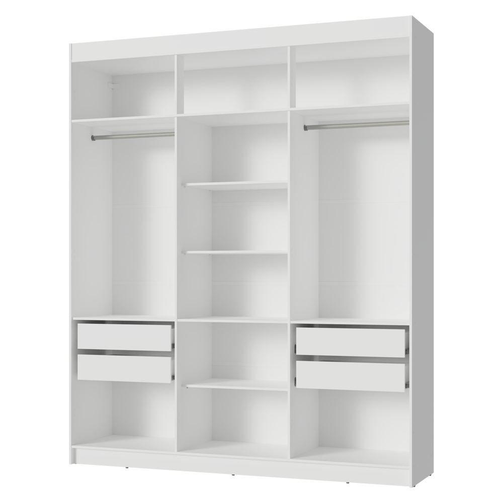 Closet Venus 4 Cajones 2 Barrales 12 Nichos Blanco