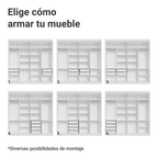 Closet Venus 8 Puertas 4 Cajones 2 Espejos Blanco