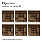 Closet Venus 8 Puertas 4 Cajones 2 Espejos MarrónNegro