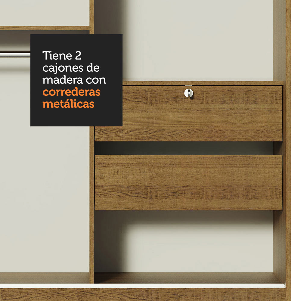 Closet Max 2 Puertas Corredizas 2 Cajones