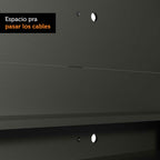 Centro de Entretenimiento Panel para TV Alfa Hasta 60 Pulgadas Negro