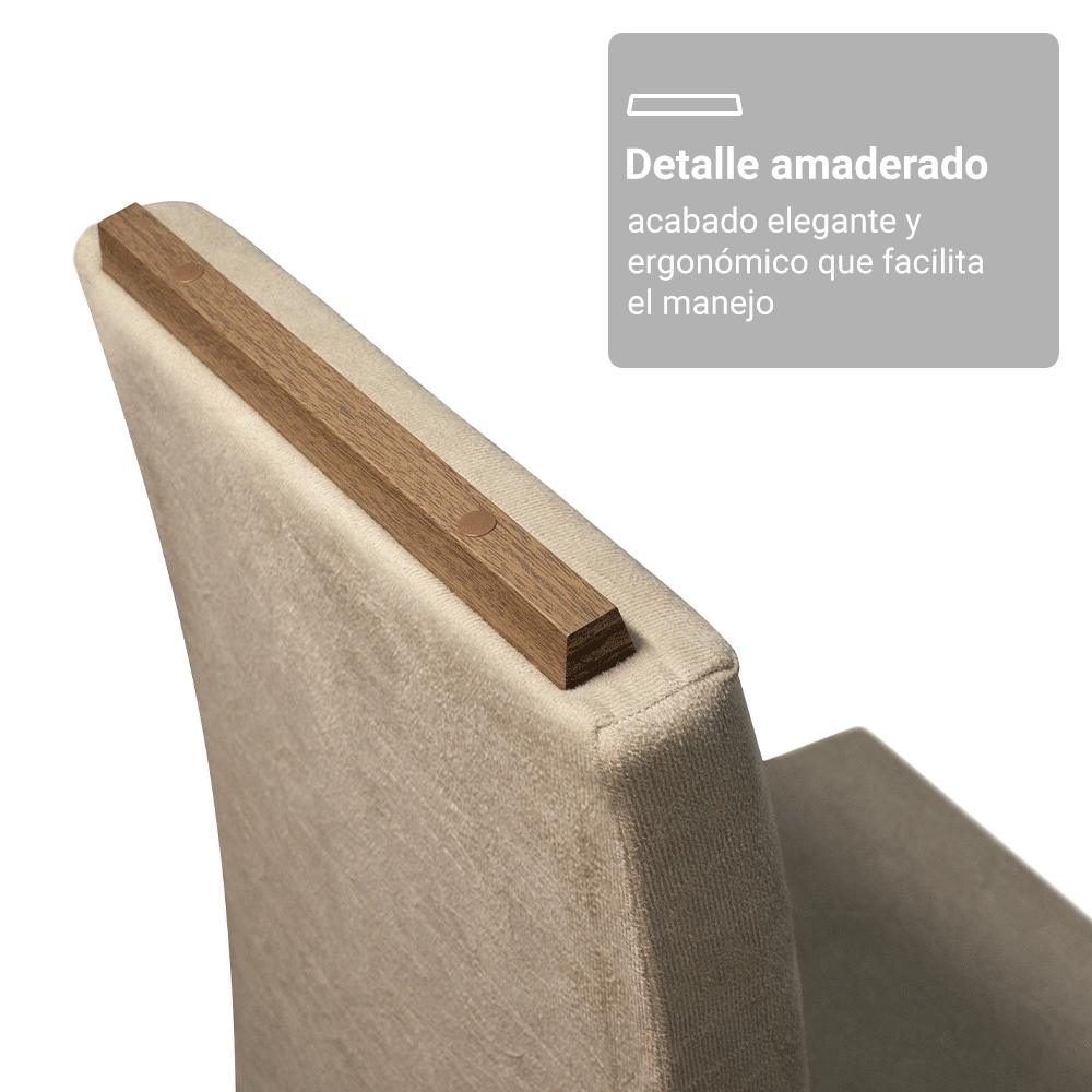 Kit 2 Sillas de Comedor Madesa 4256 con Borde Superior MarrónImperial