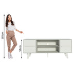 Centro de Entretenimiento Mesa para TV Copenhaguen 136 cm Hasta 55 Pulgadas Blanco Madesa