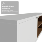 Centro de Entretenimiento Mesa para TV Metz Hasta 75 Pulgadas Blanco