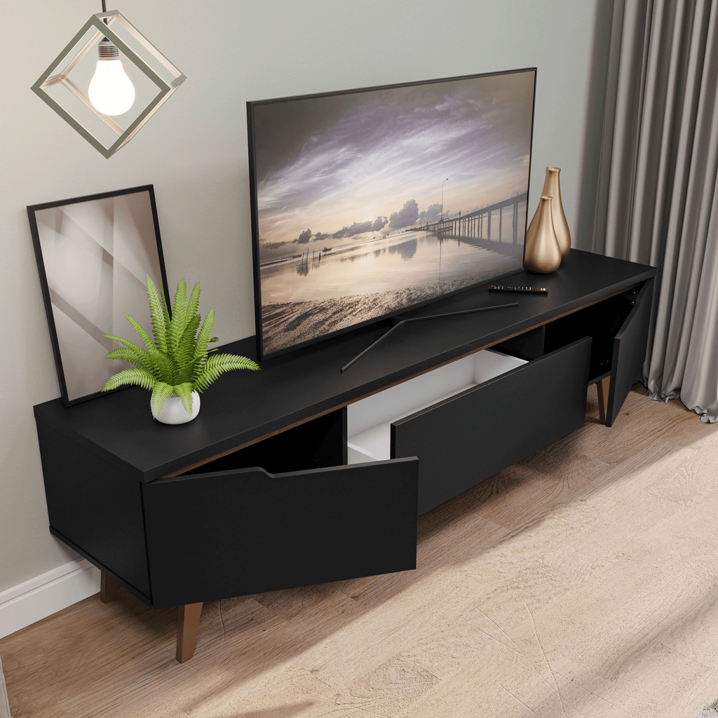 Centro de Entretenimiento Mesa para TV Doha Hasta 80 Pulgadas Negro