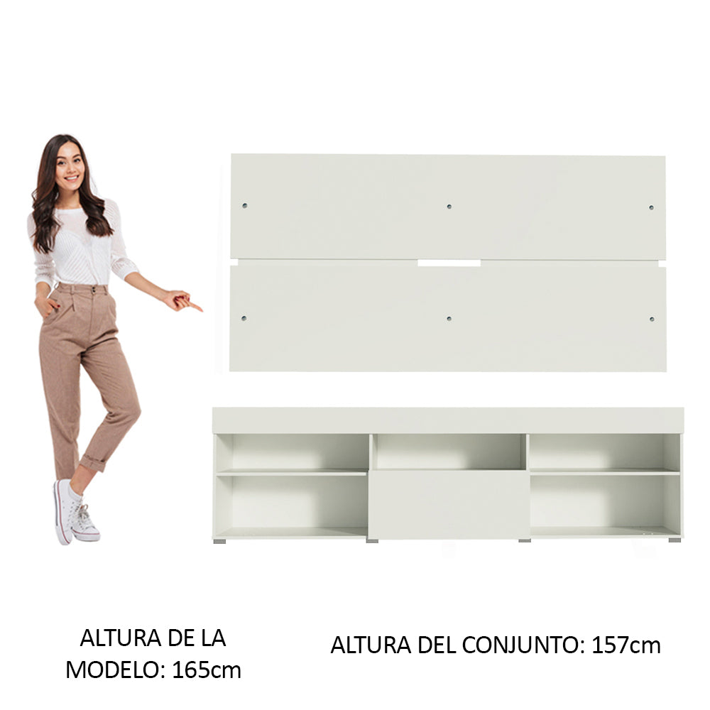 Centro de Entretenimiento para TV Miami Mesa y Panel Hasta 65 Pulgadas