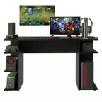 Escritorio Gamer Moderno para PC y Consola Negro