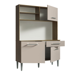 Mueble de Cocina Compacta Life 120 cm Marrón/Crema Madesa