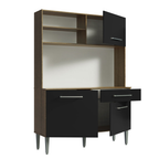 Mueble de Cocina Compacta Life 120 cm Marrón/Negro Madesa