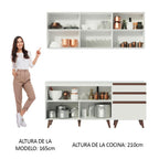 Cocina Integral Reims 1.80 m con Encimera Blanco 80
