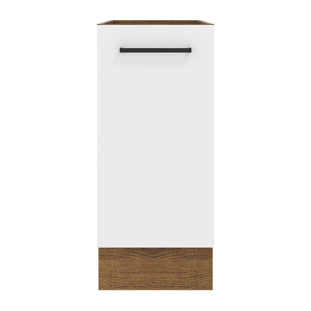 Mueble de Cocina Bajo Agata 1 Puerta 35 cm x 60 cm sin Encimera Marrón/Blanco
