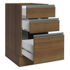 Mueble de Cocina Bajo Glamy 3 Cajones 40 cm x 60 cm sin Encimera Marrón