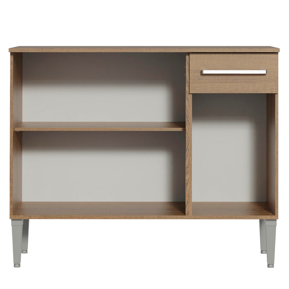 Mueble de Cocina Emilly 1.05 m 3 Puertas 1 Cajón con Encimera de MDP Marrón
