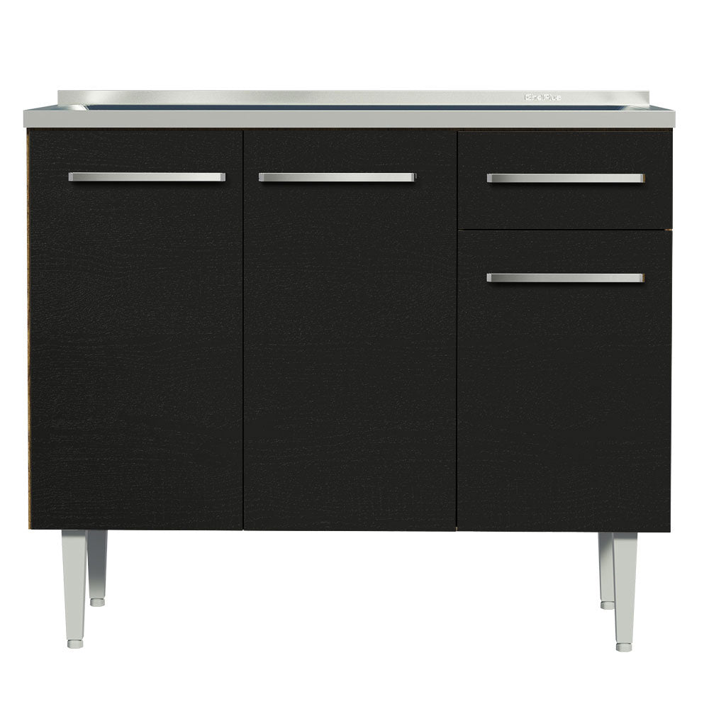 Mueble de Cocina Emilly 1.05 m con Mesón de Acero