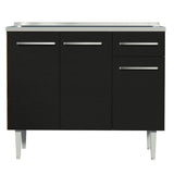 Mueble de Cocina Emilly 1.05 m con Mesón de Acero