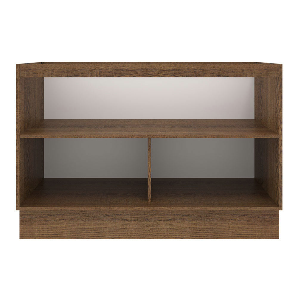 Mueble de Cocina Bajo Agata 1.20 m 2 Puertas Marrón/Blanco