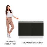 Mueble de Cocina Bajo Glamy 1.20 m 2 Puertas con Encimera