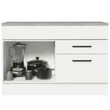 Mueble de Cocina Bajo Agata 1.20 m 1 Puerta 2 Cajones con Encimera