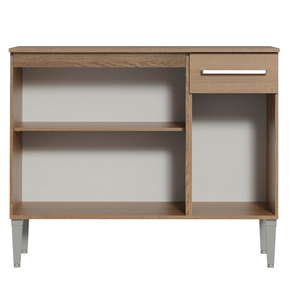 Mueble de Cocina Emilly 1.05 m 3 Puertas 1 Cajón con Encimera de MDP Marrón