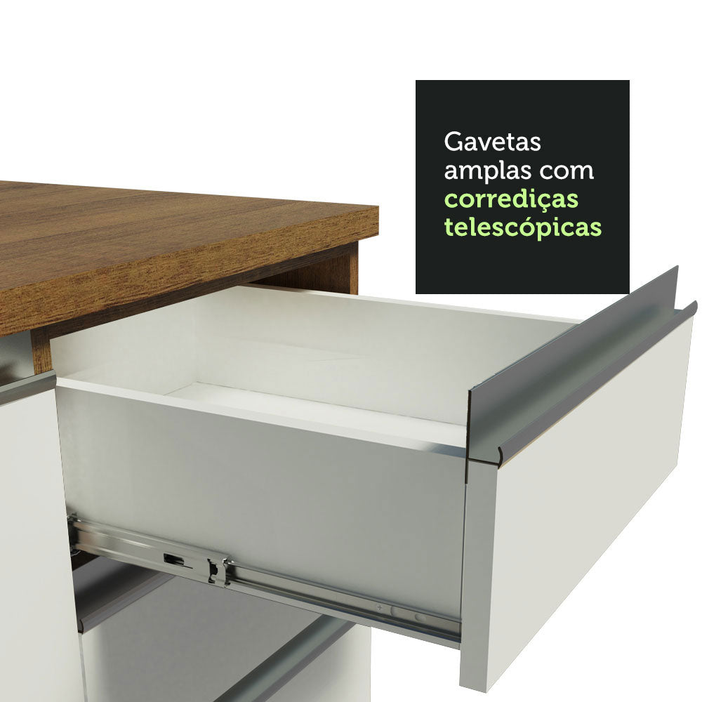 Mueble de Cocina Bajo Glamy 1.20 m 2 Puertas 3 Cajones