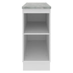Mueble de Cocina Bajo Glamy 35 cm 1 Puerta Blanco/Marrón