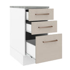 Mueble de Cocina Bajo Agata 40 cm 3 Cajones Blanco/Crema