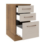 Mueble de Cocina Bajo Agata 40 cm 3 Cajones Marrón/Crema