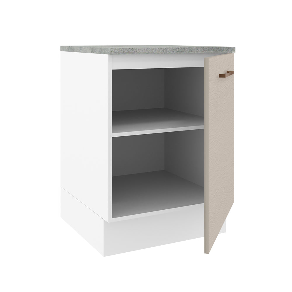 Mueble de Cocina Bajo Agata 60 cm 1 Puerta Blanco/Crema