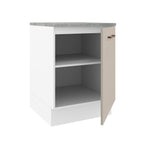 Mueble de Cocina Bajo Agata 60 cm 1 Puerta Blanco/Crema