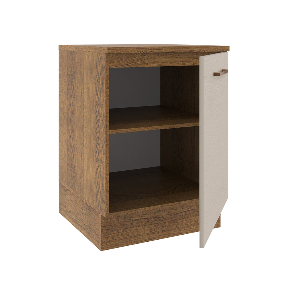 Mueble de Cocina Bajo Agata 60 cm 1 Puerta Marrón/Crema
