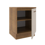 Mueble de Cocina Bajo Agata 60 cm 1 Puerta Marrón/Crema