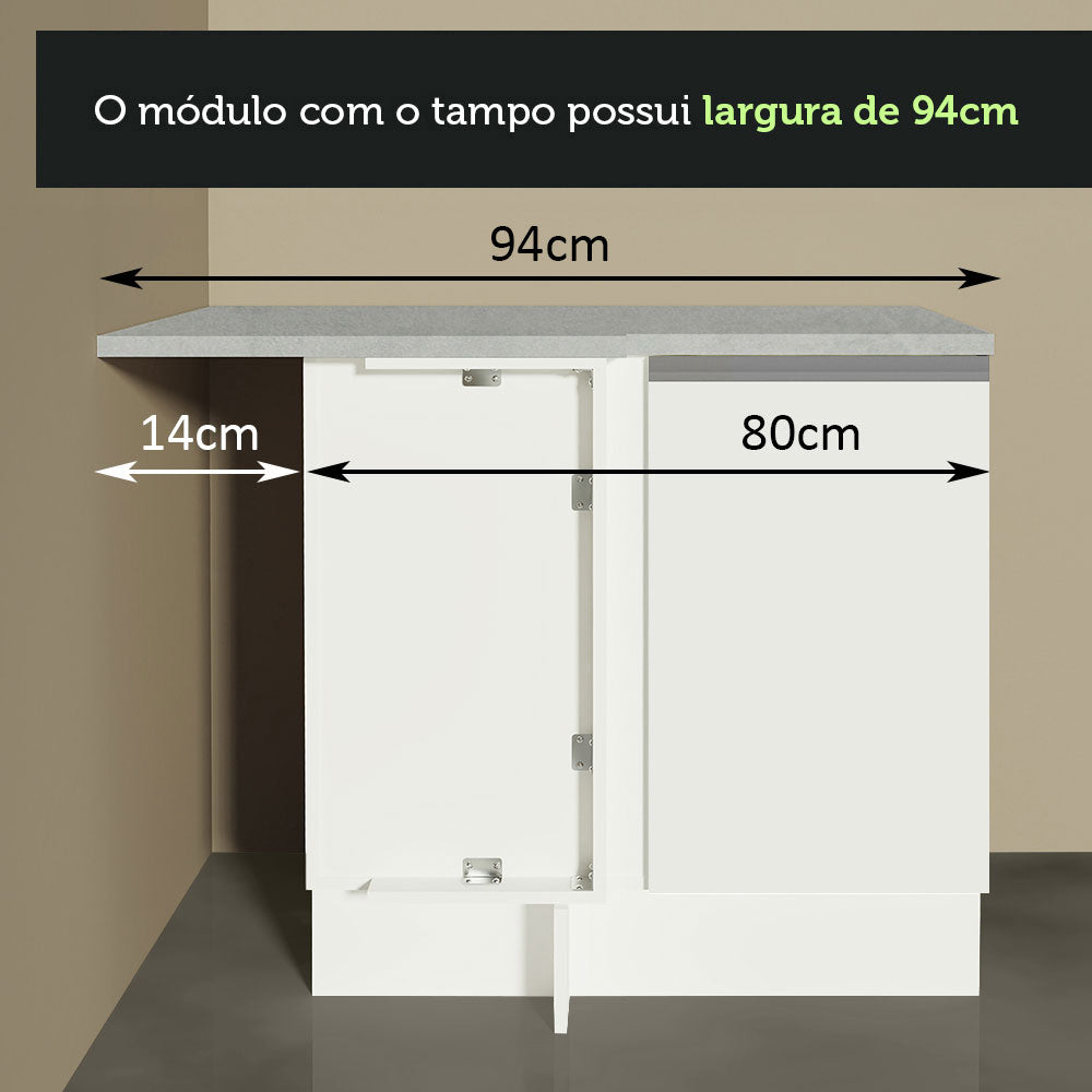 Mueble de Cocina Bajo de Esquina Glamy 1 Puerta