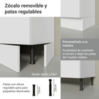 Mueble de Cocina Bajo de Esquina Glamy 1 Puerta Blanco