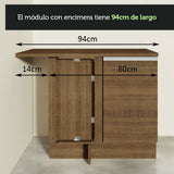 Mueble de Cocina Bajo de Esquina Glamy 1 Puerta