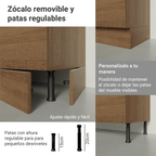 Mueble de Cocina Bajo de Esquina Glamy 1 Puerta Marrón