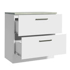 Mueble de Cocina Bajo Agata 80 cm 2 Cajones Blanco