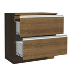 Mueble de Cocina Bajo Glamy 80 cm 2 Cajones Marrón