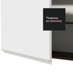 Mueble de Cocina Superior Glamy 1.20 m 2 Puertas con Cristal Reflex Marrón/Blanco