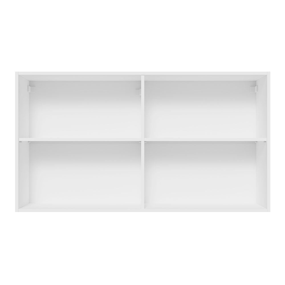 Mueble de Cocina Superior Glamy 1.20 m 2 Puertas con Cristal Reflex Blanco/Marrón