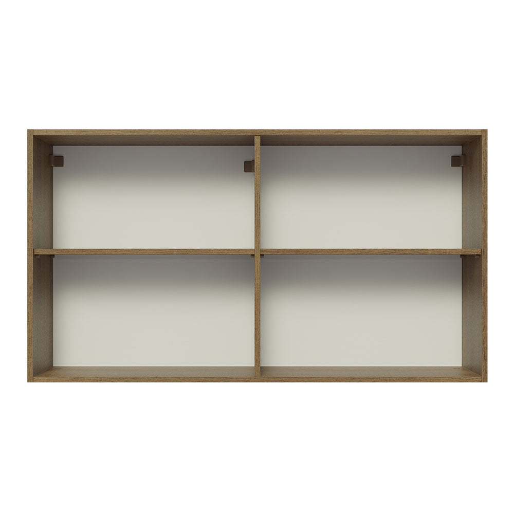 Mueble de Cocina Superior Glamy 1.20 Metros 2 Puertas Marrón/Blanco