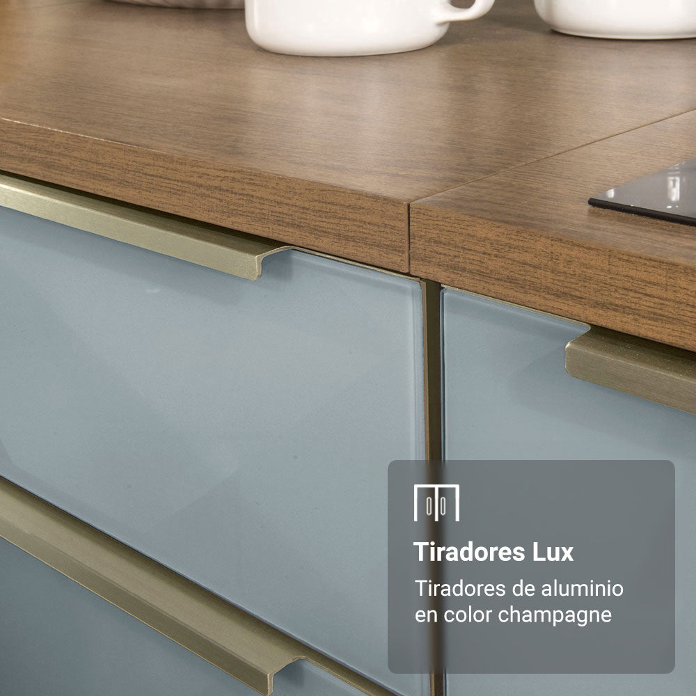 Mueble de Cocina Superior Lux 1.20 Metros 2 Puertas MarrónGris