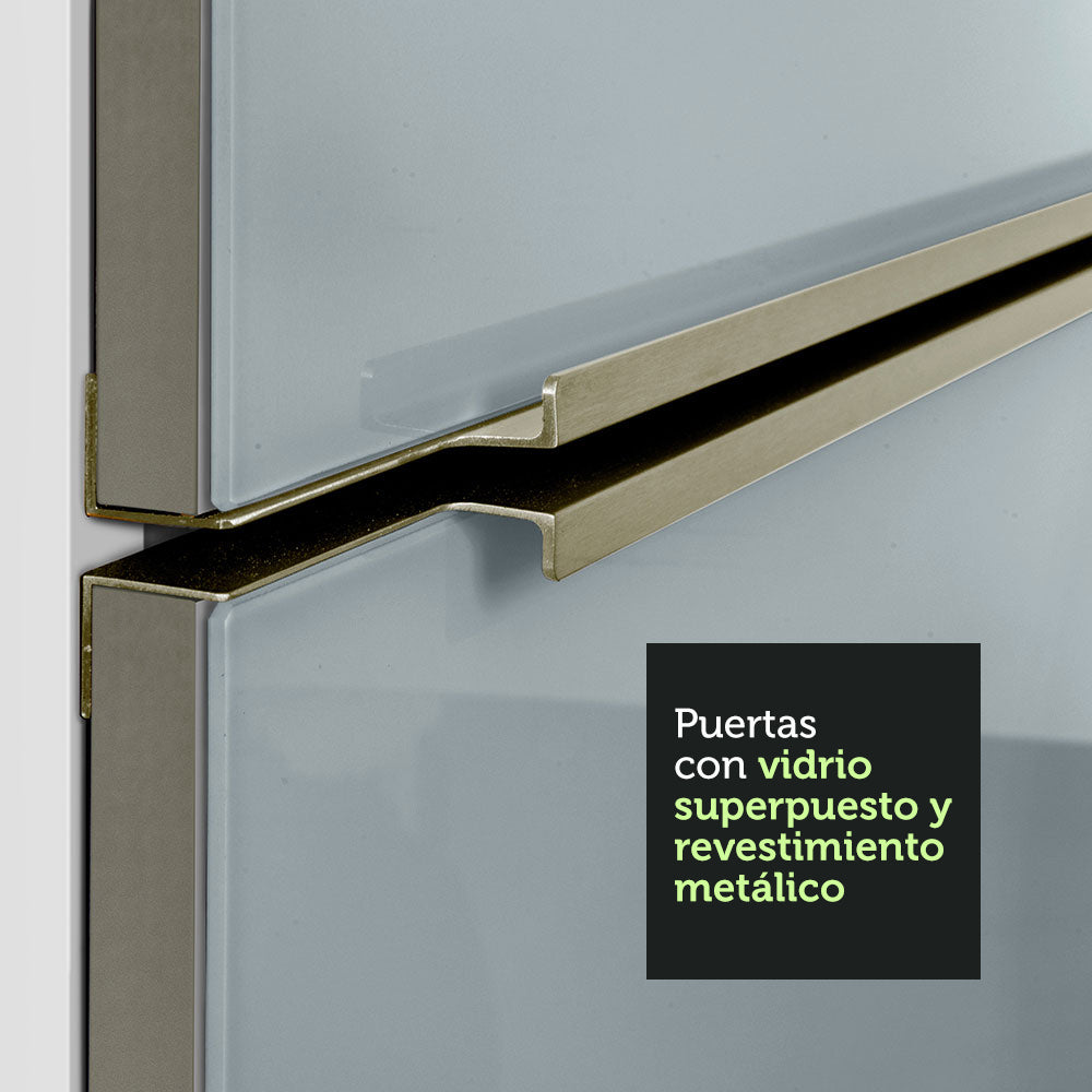 Mueble de Cocina Superior Lux 1.20 Metros 2 Puertas BlancoGris